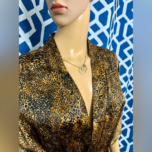 Satin Cheetah Robe by Inner Most - Picture 3 of 4
